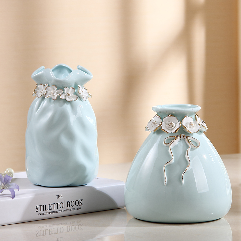 Ceramic vase furnishing articles of I and contracted household eat dried flower arranging flowers sitting room adornment creative floral arrangements