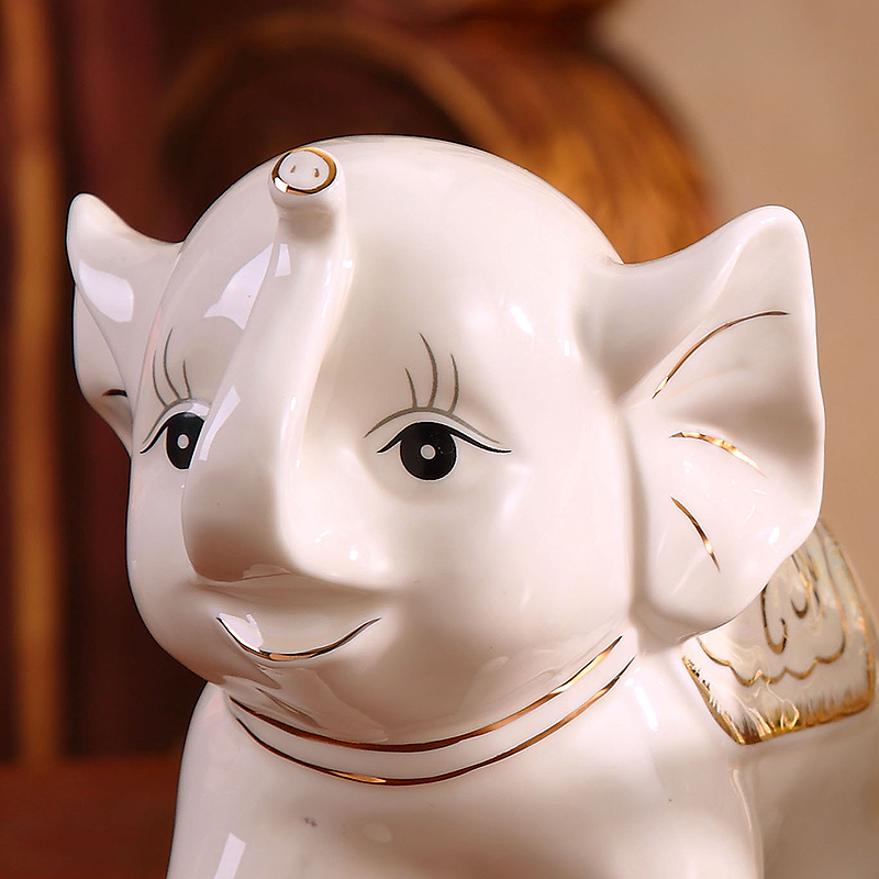 Auspicious sambo lucky elephant furnishing articles and sitting room ark adornment creative I household ceramics knick - knacks shelf