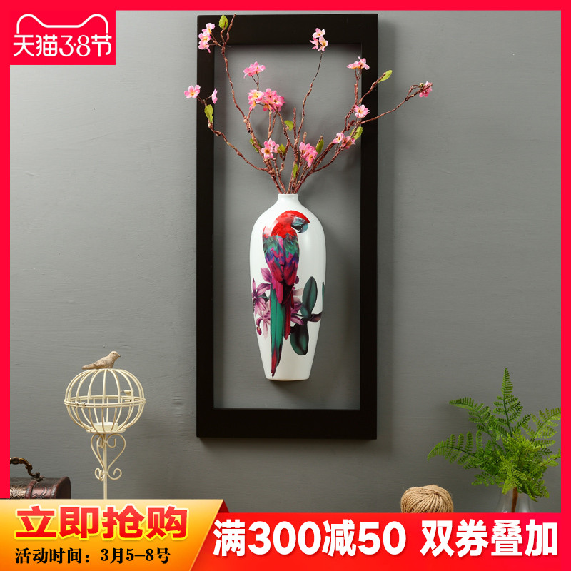 New Chinese style household decorations hanging creative sitting room, dining - room metope room corridor wall act the role of ceramic vases, furnishing articles