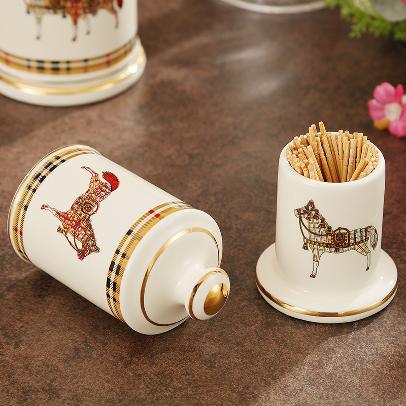 European toothpick box of creative toothpick ceramic pot sitting room tea table to receive table toothpicks extinguishers decorations furnishing articles