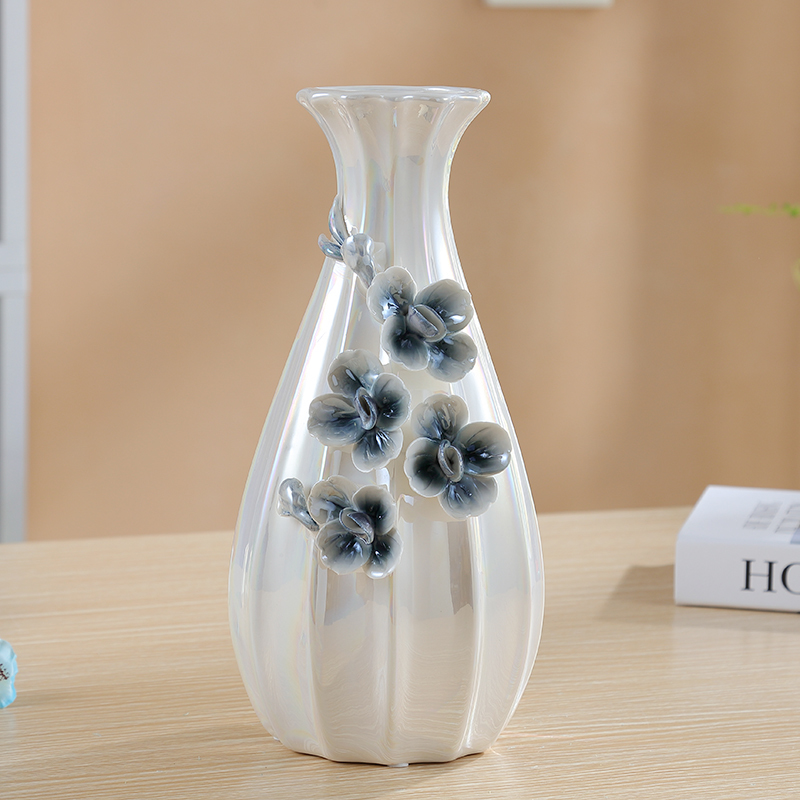 Light key-2 luxury European - style modern ceramic vase furnishing articles creative dried flowers sitting room TV ark, home decoration flower arranging flowers