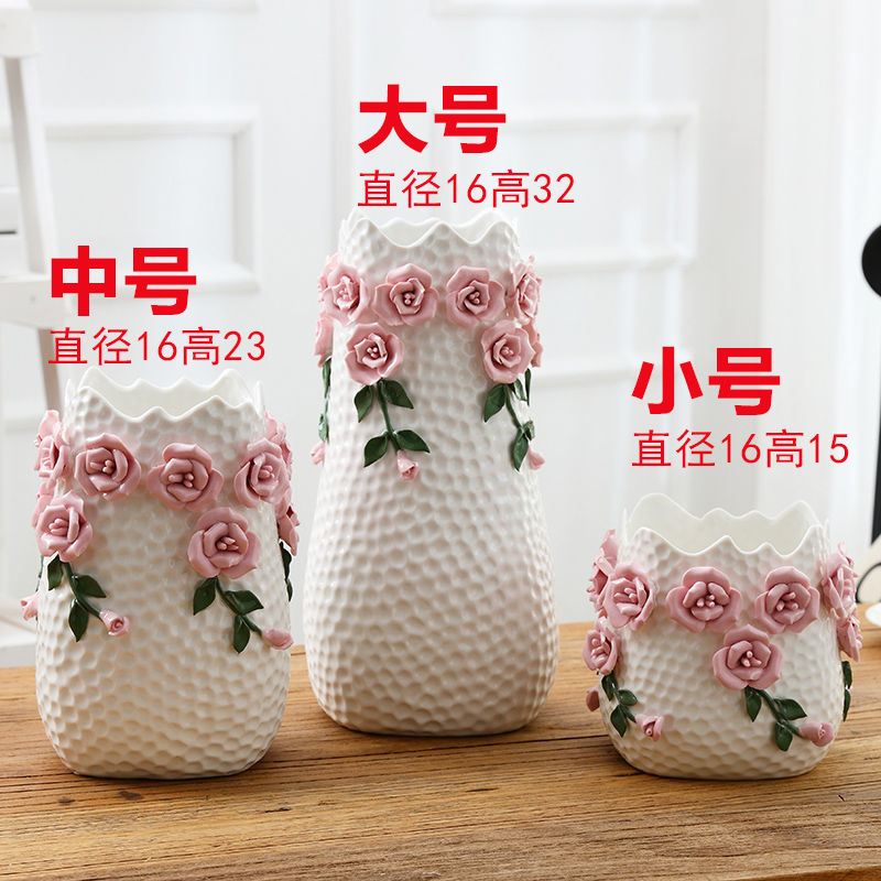 Can raise water lucky bamboo European ceramic vase furnishing articles sitting room TV ark adornment creative I household arranging flowers