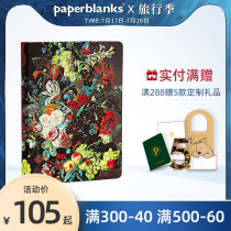 paperblanks flagship store Still life flower series Vintage notebook high-end hand account Imported diary size students send Tanabata gift girls holiday gifts Oil painting art cover