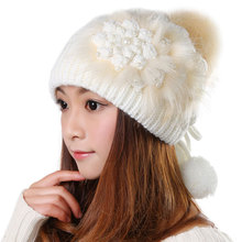 Шляпа женская зимняя шерстяная шляпа женская зимняя шляпа теплая лунная шапка ухо вязаная шапка женская шляпа 0392