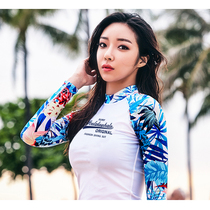 Korean Version Diving Sunscreen Long Sleeve Blouse Womens Warm Beach Swimming Surf Snorkeling Subdivided Warm Spring jellyfish