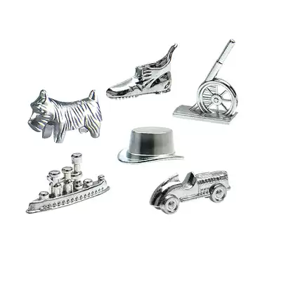 Monopoly game strong hand chess accessories Alloy pieces Supplement pack 6-pack board game player character pieces