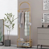 Light extravagant home children with wheels hanging clothes hanger bedroom on floor removable vertical cloister frame mesh red living room clothes rack