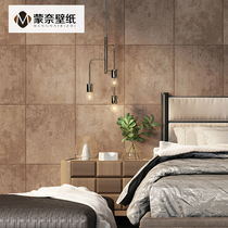 Vintage cement board gray water concrete board Antique tile industrial style wallpaper living room bar hotel wallpaper
