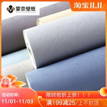 Solid color plain white gray diatom mud wallpaper ins Wind Nordic style living room bedroom wallpaper frosted blue