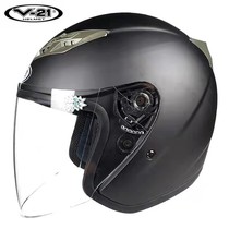 Hangzhou v-21 helmet electric car motorcycle mens half armor male and female style V21 Spring autumn and winter T02 matt black