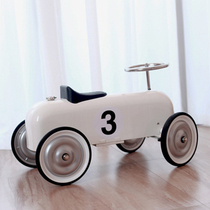 ins Nordic classic Bobby car scooter childrens retro toddler four-wheel taxi Net red photography props