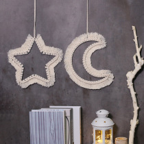 INS handmade DIY weaving five-pointed star Moon Catcher hanging carpet living room decoration children photography props