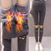 Pregnant woman beats bottom pants fall outside wearing gush thickened winter pregnant woman pants autumn and winter style spicy moms long pants autumn dress winter clothing