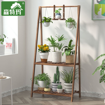 Hanging flower rack Multi-storey indoor special price hanging orchid balcony shelf Living room green Dill garden basin rack Household floor