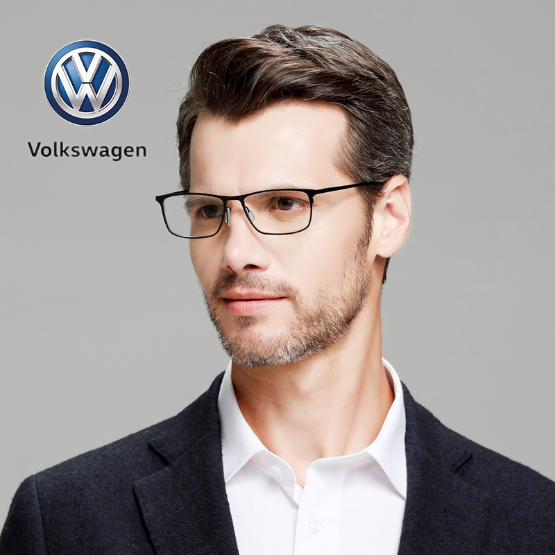 volkswagen德国福斯近视眼镜配成品眼镜架纯钛眼镜框男女全框眼镜