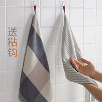 Japanese hand towel can be hung rag double-sided water absorbent cotton does not lose hair wipe towel with lanyard cloth