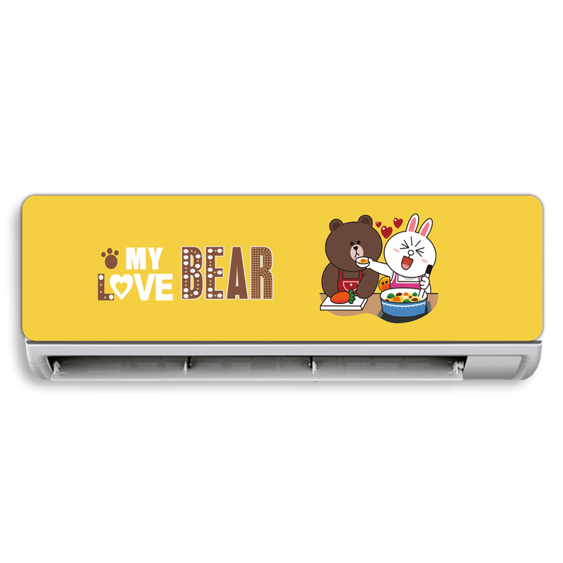 包邮挂式空调植物花卉防水可移除 翻新贴膜空调贴纸 装饰空调贴