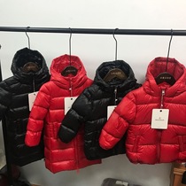 Winter clothing M Home Childrens short down jacket boys and girls thick coat bread clothing childrens down jacket Red Black
