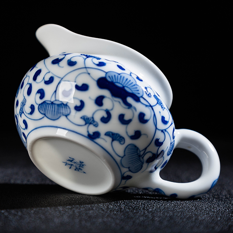 Jingdezhen 8 head tureen hand - made ceramic tea set under glaze color porcelain set of kung fu tea set
