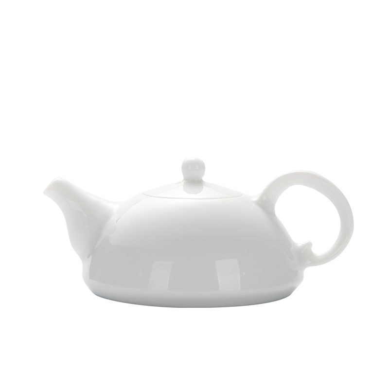 Sweet white glaze high white porcelain household jingdezhen ceramic teapot kung fu teapot size belt thickening the single pot