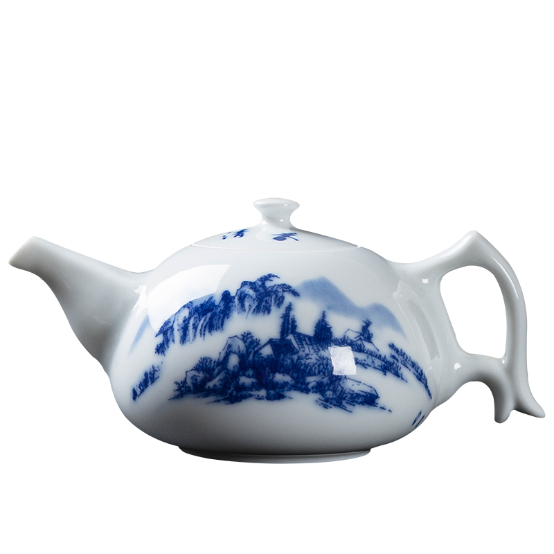 Jingdezhen porcelain teapot filtering pot of tea little teapot household contracted and I ceramic kung fu tea set with zero