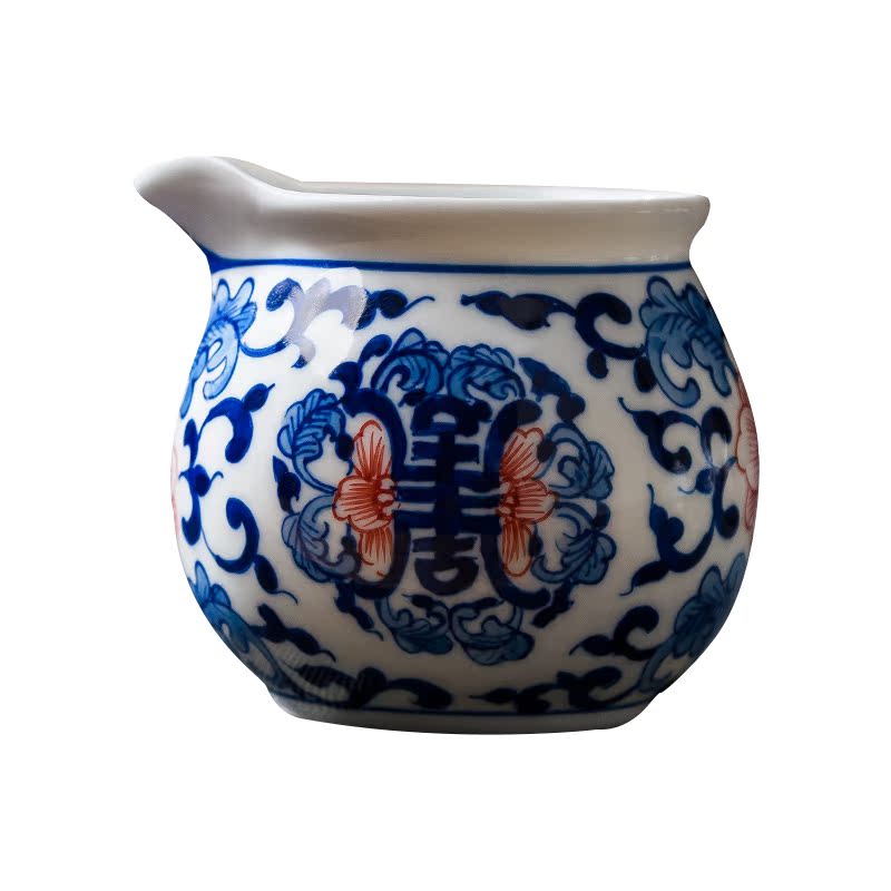 Jingdezhen blue and white youligong hand - made ceramic group long - lived kung fu tea tea ware accessories points well fair keller cup