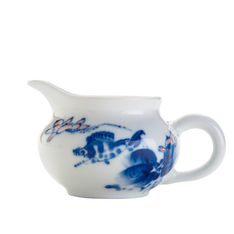 Blue and white porcelain ceramic fair keller kung fu tea accessories sea points tea white porcelain hand - made tea accessories tea taking