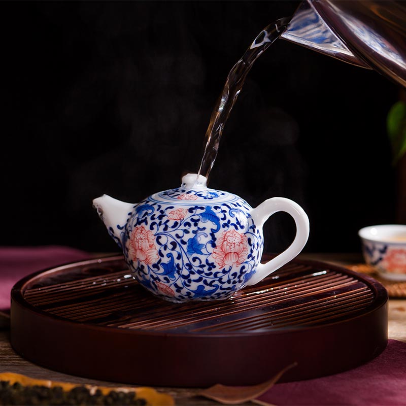 Jingdezhen high - white hand - made six people with ceramic tea set tea kungfu tea cups of a complete set of the teapot