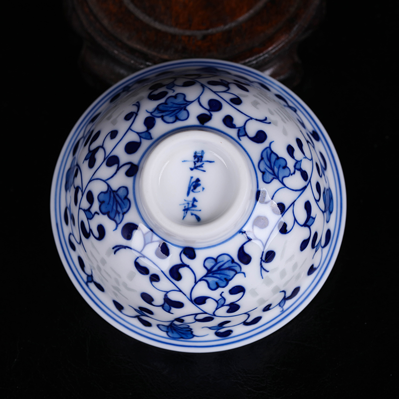 Jingdezhen porcelain and ceramic sample tea cup hand - made master cup personal cup kung fu tea cups single CPU