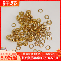 DIY handmade leather leather art pure copper gas eye collar inner diameter 5 6 10 luggage hardware accessories decorative buckle