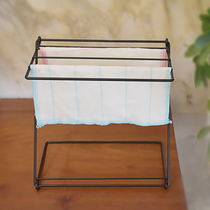 Punch-free household rag rack Desktop towel drying drain rack Kitchen dishwashing cloth storage rack foldable