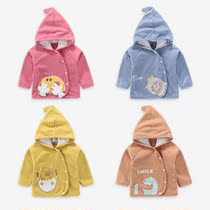 Baby Jacket Spring Autumn New Spring Clothing Foreign Gas Early Spring Girls Baby Toddler Pure Cotton Male Cardiovert Childrens Blouse