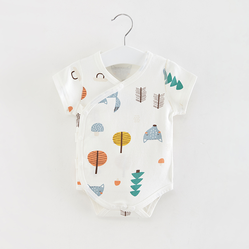 Baby Even body clothes Summer and thin short sleeves Pure cotton Triangle Harvest spring autumn monk Newborn Clothes Baby Bag Farting