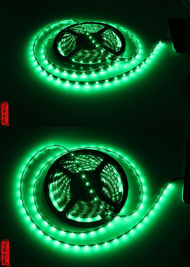 12v 3528滴胶防水蓝光led软灯条12v冰蓝蓝色汽车led彩色软灯带_7折