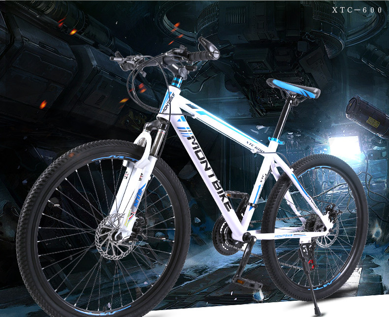 montbike山地自行车21/24/27速双碟刹26寸变速车男女学生单车_7折现价