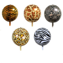 Animal Giraffe Deer Zebra 4D Ball Aluminum Membrane Balloon Wedding Room Setup Supplies Internet Red Birthday Party