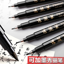 Xiuli's soft pen calligraphy practice words special kai Dazhong hard pen and pen signature pen new hair pen copy pen script pedestrian art beginner soft head can add ink