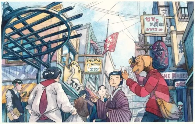 作品| 动漫插画师带你走进日本最美街头