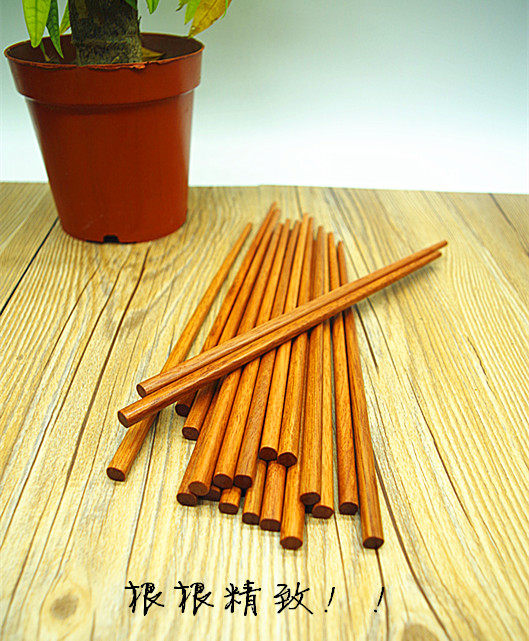 天然梨木筷子餐具筷子简装自用 天然实用实木筷10双