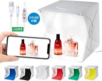 20CM small photo studio 2 strips of LED adjustable light folding light box able to prostrate photography light box double light 6 color background