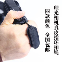 Backpackers apply Ricoh micro single GR GR2 camera special leather ring buckle GR3 genuine leather hand rope wristband