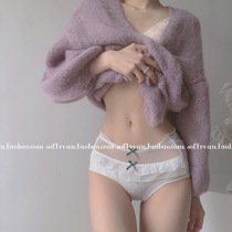 SOFTRUAN slightly drunk rum purple pink green white cute Japanese comfortable mesh high waist panties