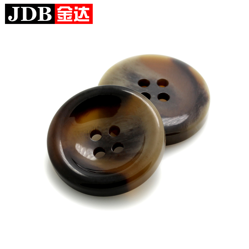 JD Jinda accessories Men's and women's windbreaker jacket clothes buttons Plastic resin buttons Coat four-eye coffee