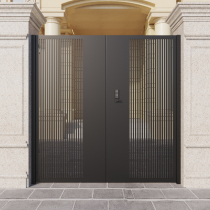 Iron Art Courtyard Door Entrance Villa Doors Stainless Steel Door Countryside Burglar single double open door Shutter Door Modern Garden