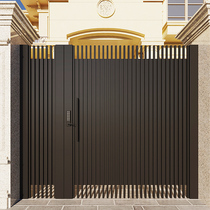 Iron Art Villa Entrance Patio Door Countryside Outdoor Rust-proof Garden Yard Gate shutter primary-secondary door security door customization