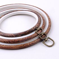 Retro embroidery circle embroidered frame picture frame wall Oval decorative frame embroidery shed antique embroidery stretch flower support