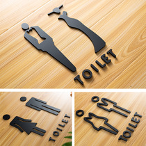 3D creative toilet house number men's and women's toilet sign toilet WC sign custom acrylic sign sticker