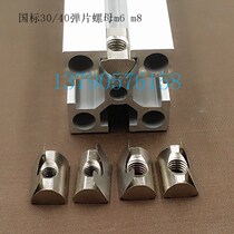 Industrial Aluminum Accessories National Label Shrapnel Nut Positioning Nut Fastener Shrapnel Nut 30 40m6 m8