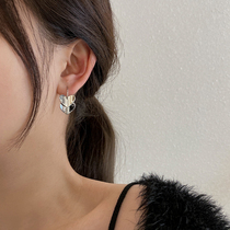 Double Layer Loving Earrings 2021 New South Korea Temperament Net Red Earrings Personality Brief Heart-shaped Cold Wind Ear