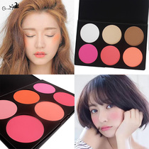 New 6 colors blush pan multicolored nude makeup natural high light integrated disc shades to fix makeup beginners